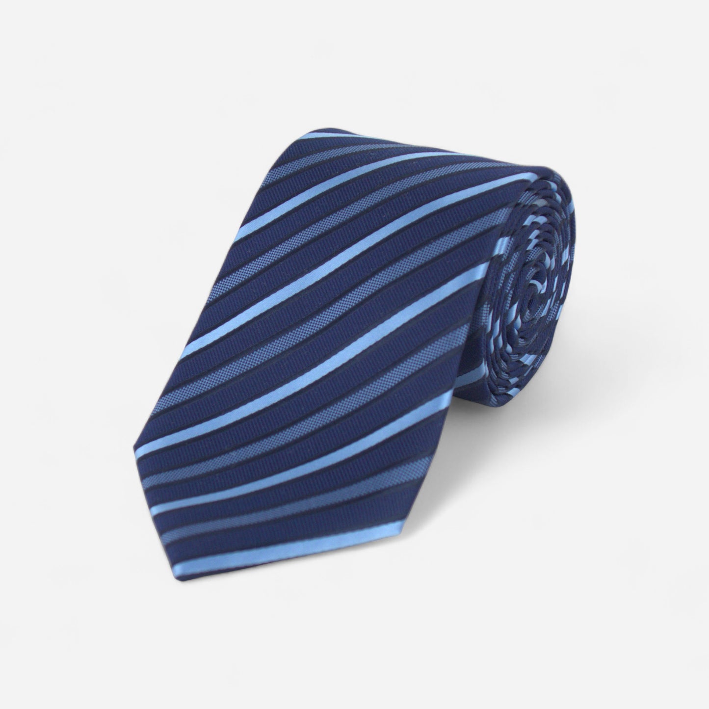 Cravate bleu marine rayée