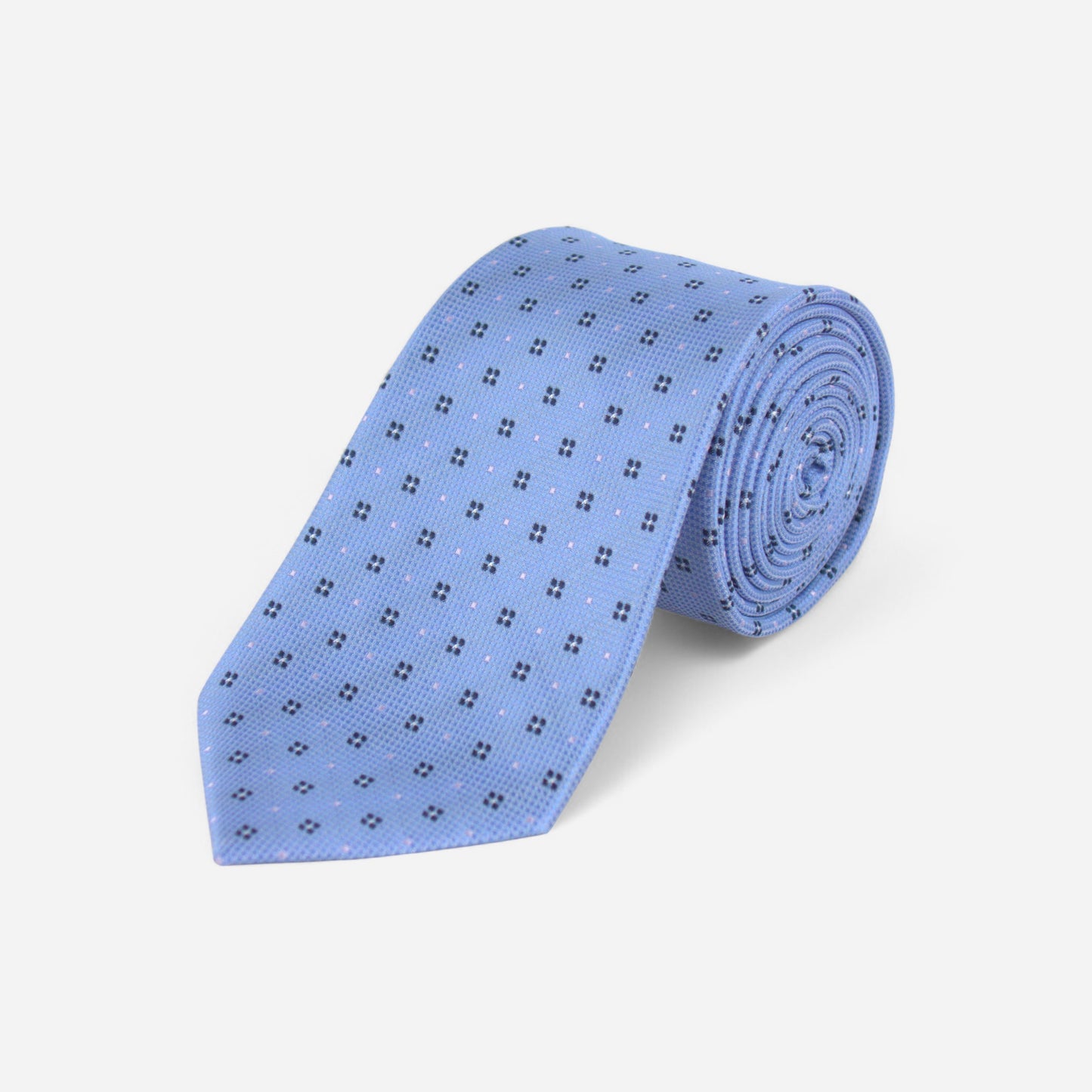 Cravate bleu géométrique