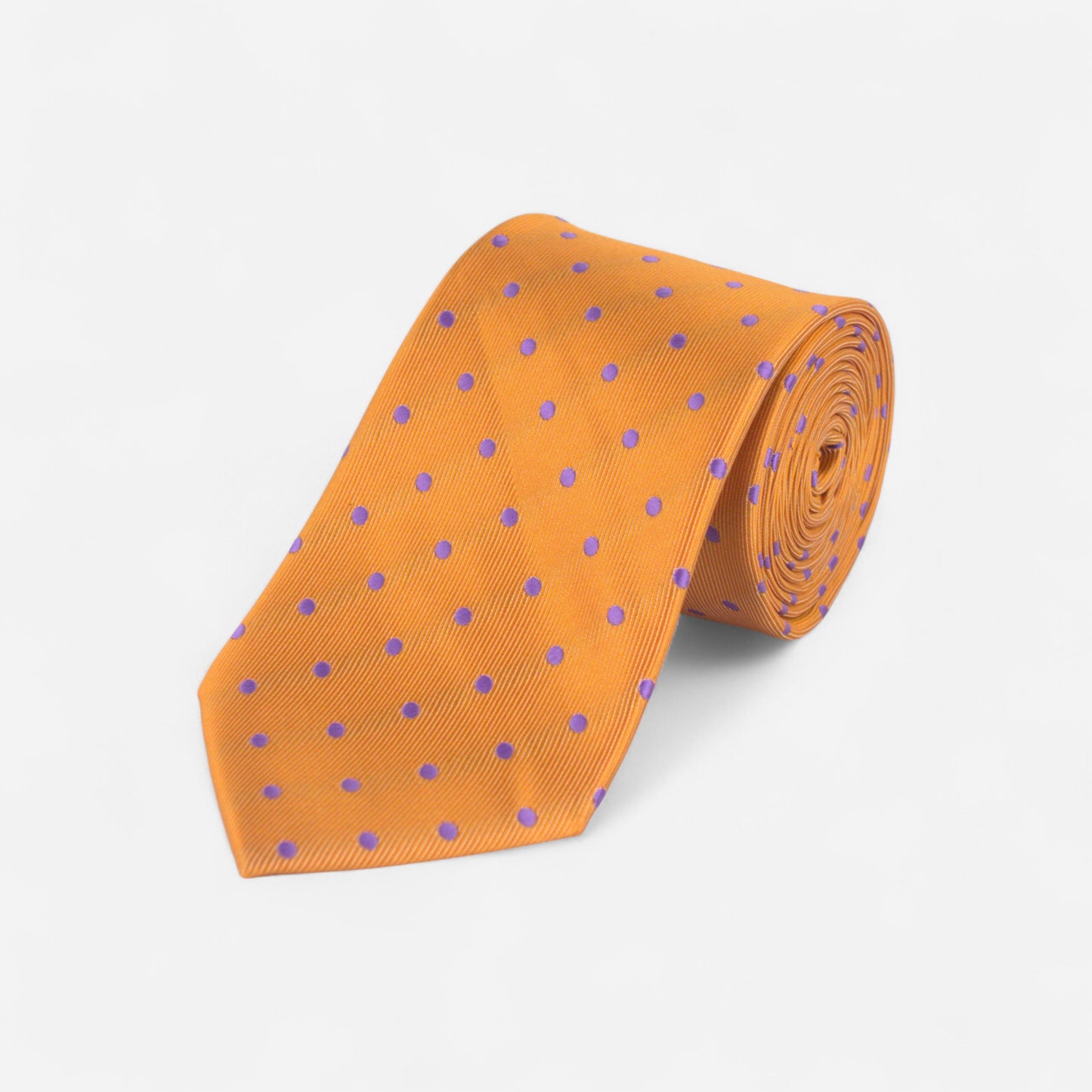 Cravate orange à pois