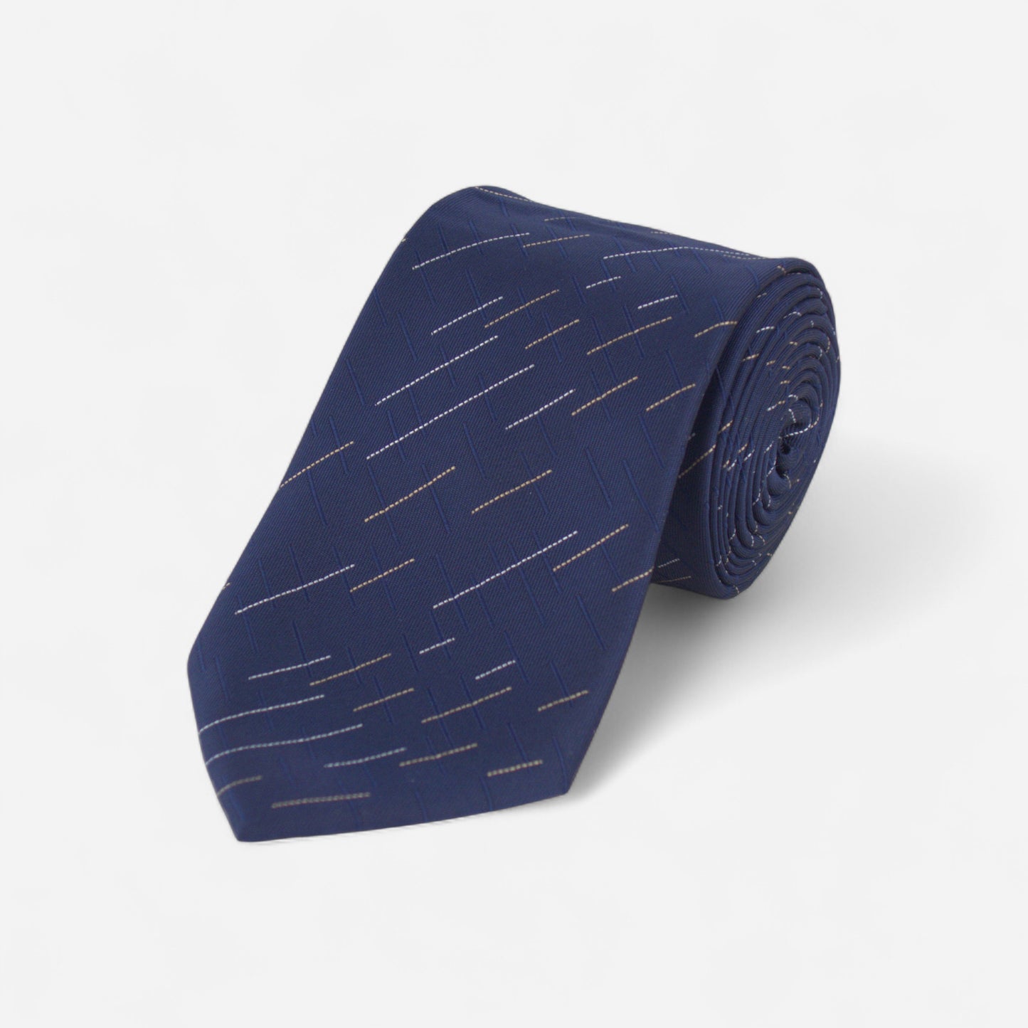 Cravate bleu marine rayée