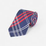 Cravate bleue à carreaux