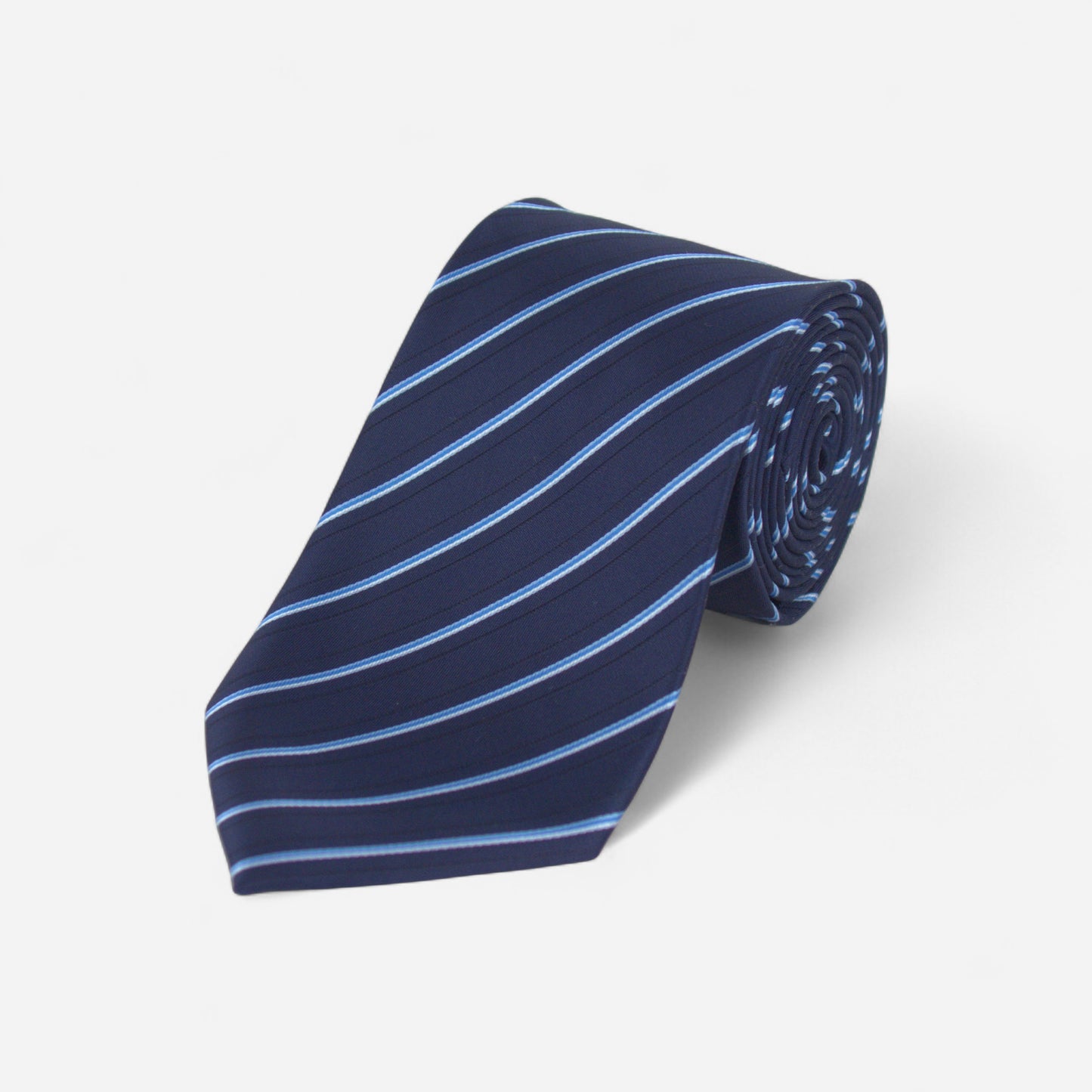 Cravate bleu marine rayée