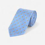 Cravate bleu à pois