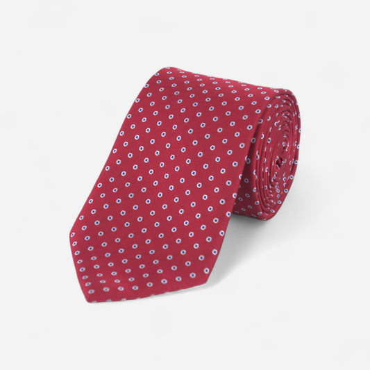 Cravate rouge géométrique