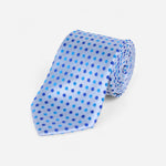 Cravate bleu à pois