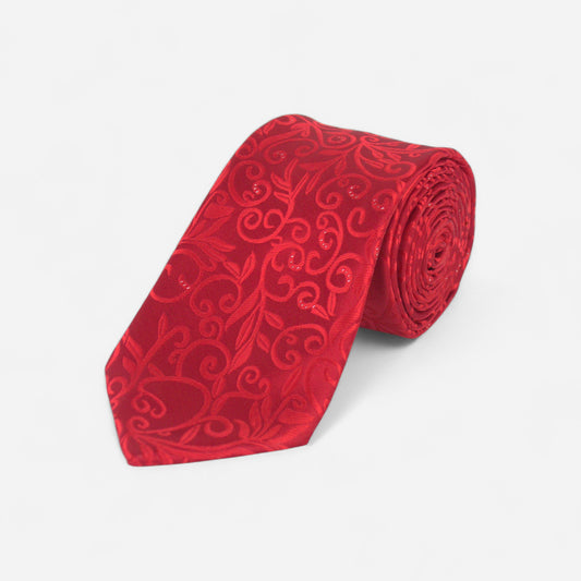 Cravate rouge cachemire