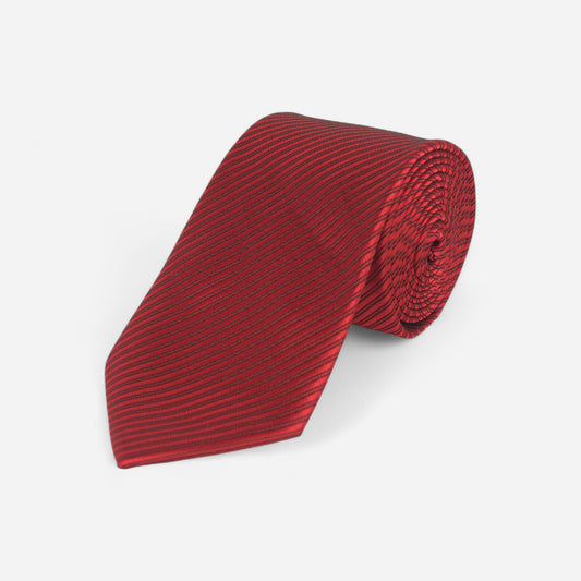 Cravate rouge rayée