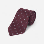 Cravate bordeaux cachemire